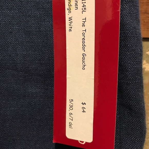 Linen NWT Toreader Gaucho - Picture 4 of 7